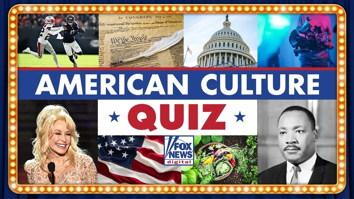 American Culture Quiz, with variety of images displayed in grid